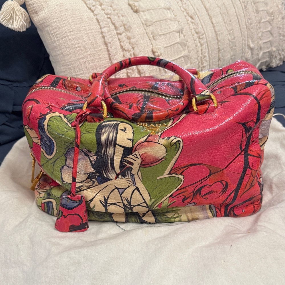 Prada Fairy Bag in Peonia James Jean Collaboration